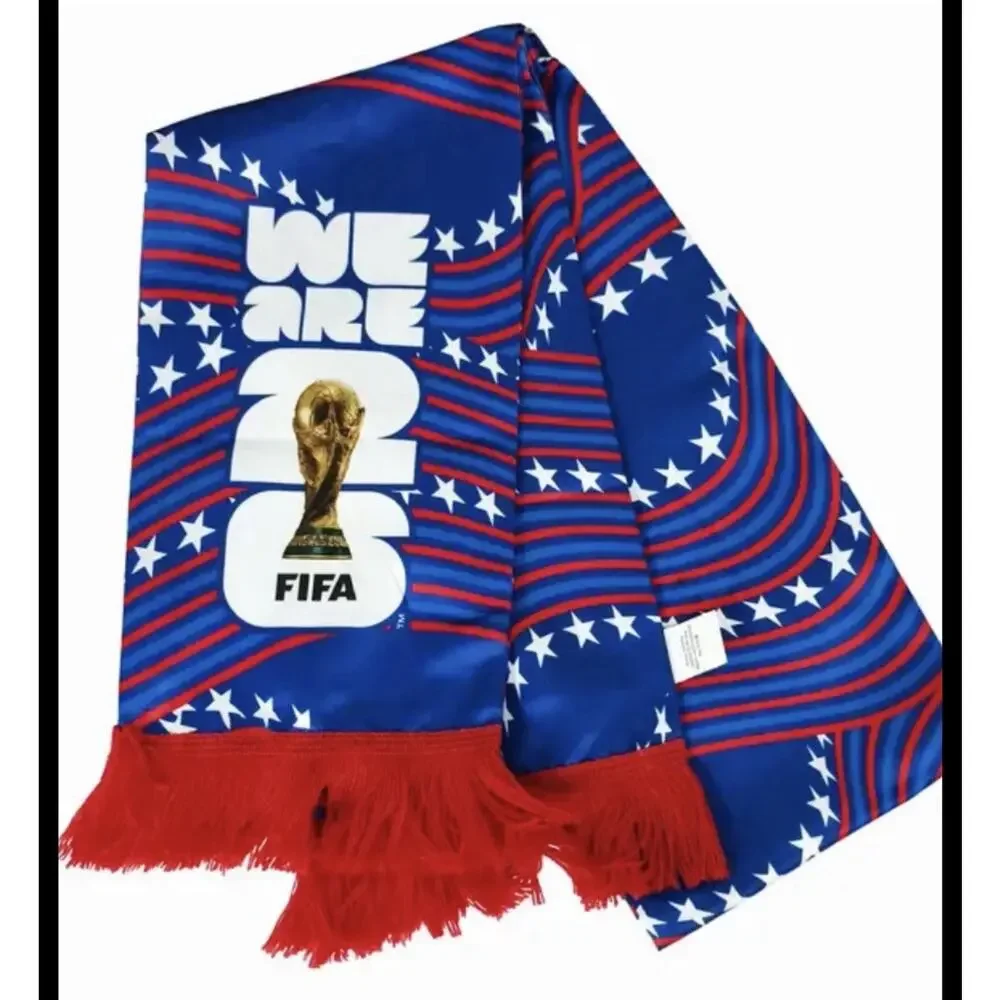 Official FIFA World Cup 2026 Fan Scarf Red, White & Blue USA We Are 26